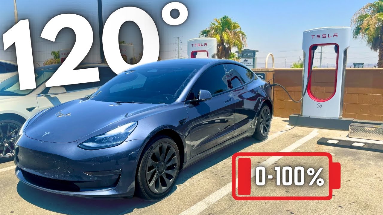 Charging My Tesla 0-100% in RECORD Heat