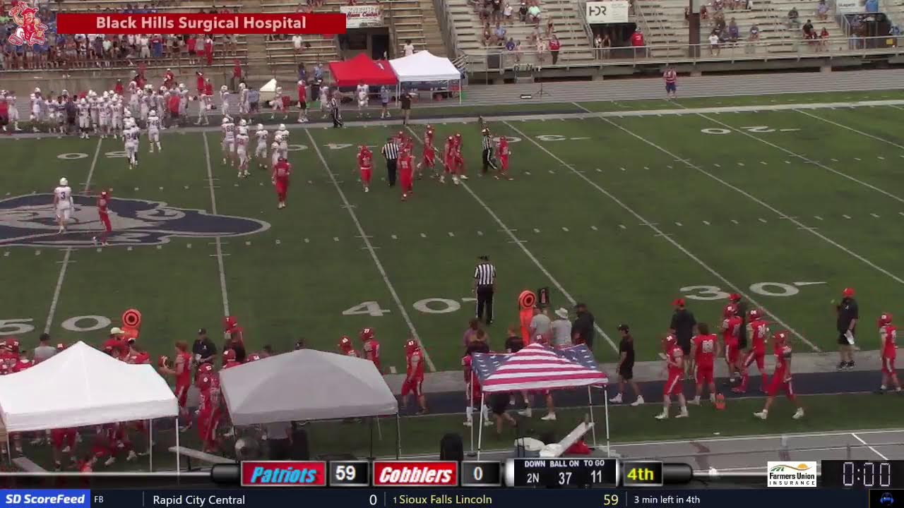 Sioux Falls Lincoln Patriots vs Rapid City Central Cobblers (FB)