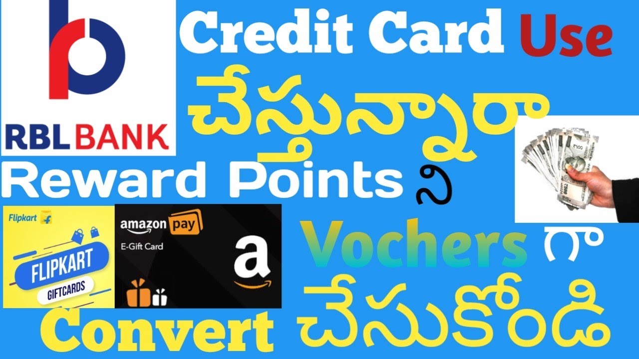 How to redeem RBL Credit Card Reward Points Telugu | Flipkart Vocher |Amazon Gift Card | 