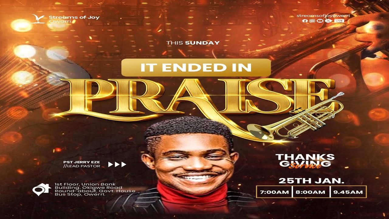 IT ENDED IN PRAISE || THANKSGIVIN SERVICE || SUNDAY SERVICE || 25TH JAN. 2026