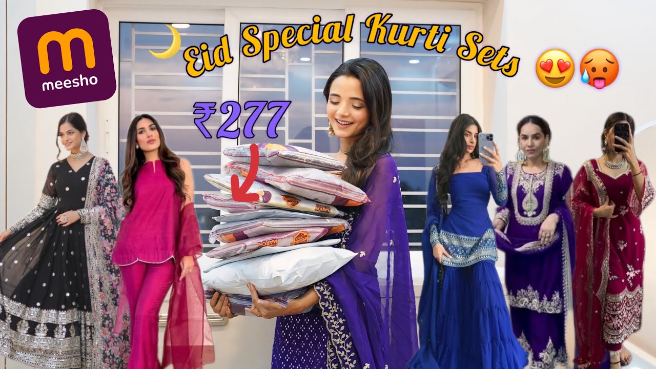Meesho Gorgeous Kurti sets Starting at ₹277 only🤯🤑| Eid 🌙 Special kurti sets #kurtisets #meesho