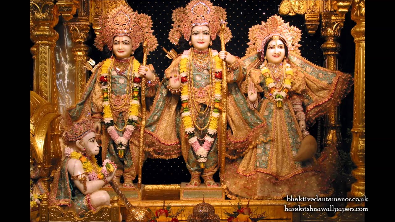 Sita Ram Lakshman Hanuman Darshan HD - Bhaktivedanta Manor