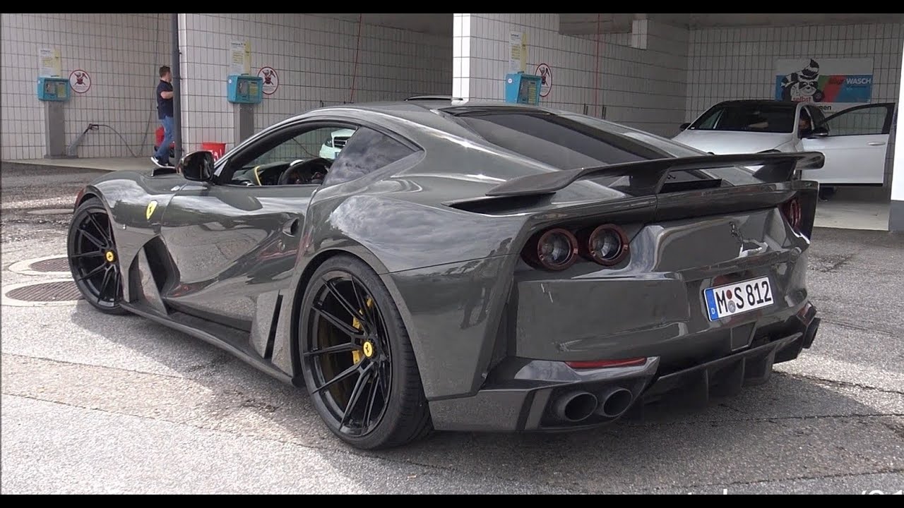 Novitec Ferrari 812 N-Largo Widebody driving on the Road - Loud Exhaust Sound!