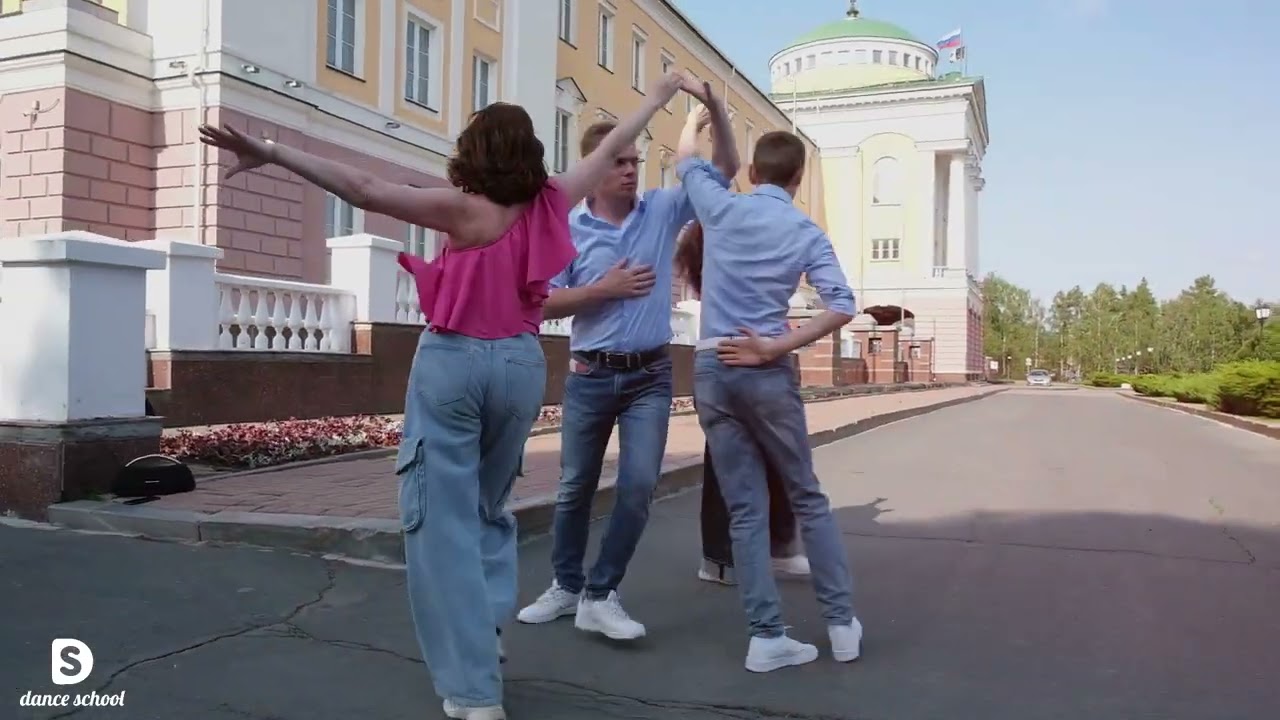 Dancing with my colleagues Olga, Georgii, Evgenii #ds