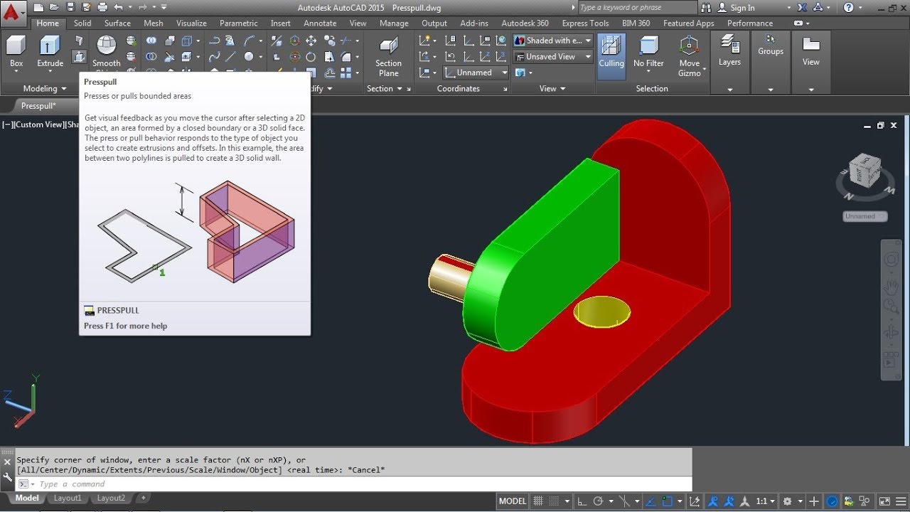 AutoCAD 3D Presspull Command Tutorial Complete | How to Change AutoCAD 2D to 3D