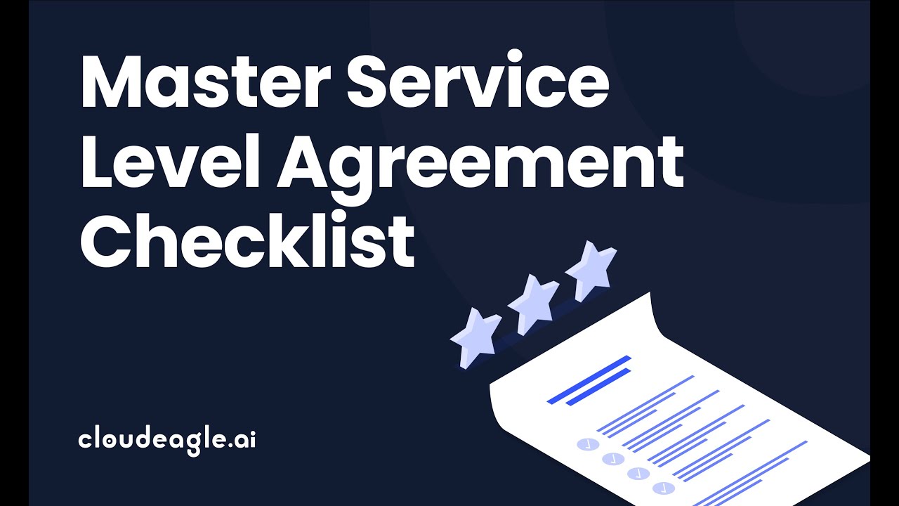 Essential Master Service Agreement MSA Checklist