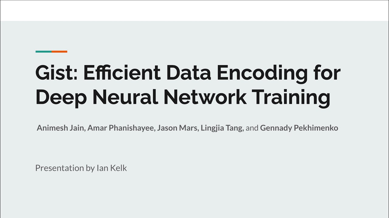 GIST: Efficient Data Encoding for Deep Neural Network Training