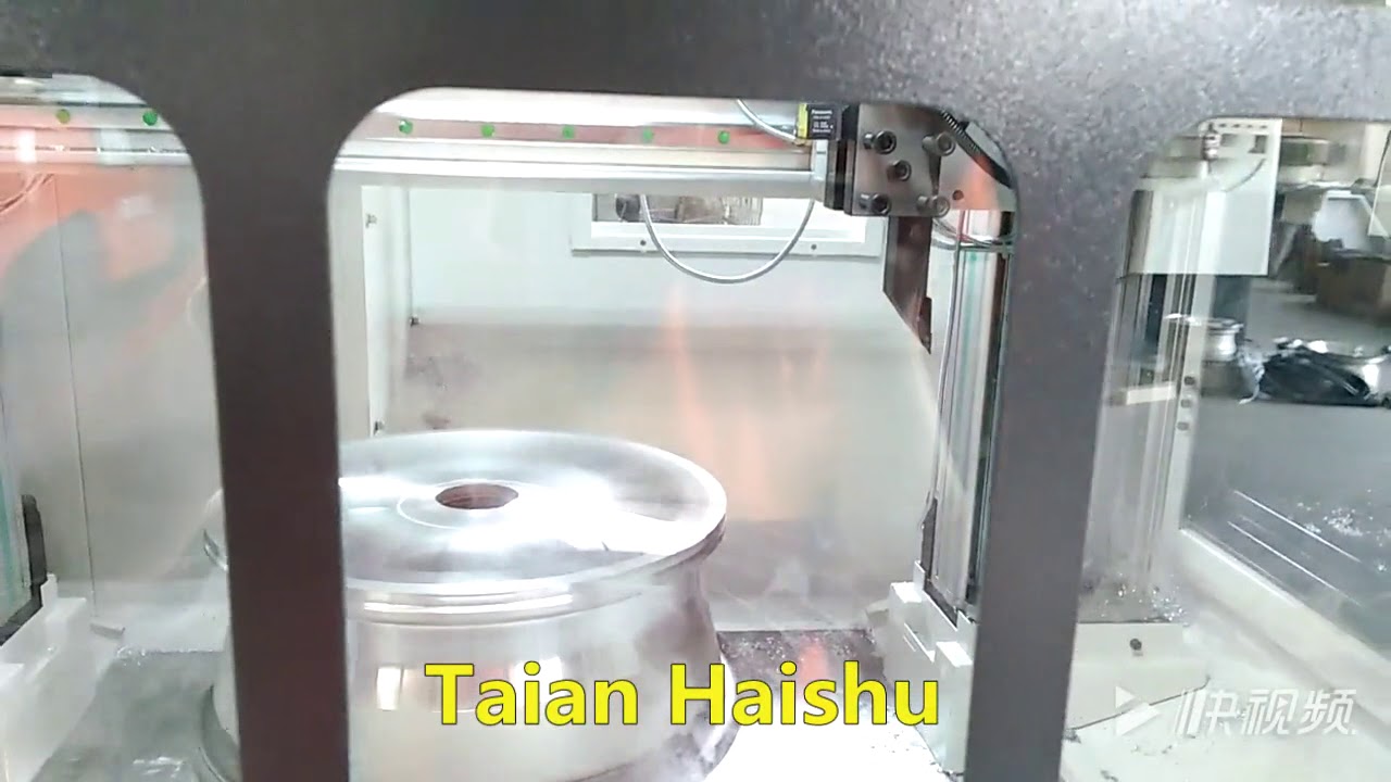 vertical cnc wheel repair lathe CKL35 with touch screen and laser probe---from Taian Haishu