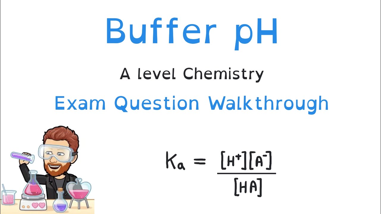 Buffer pH calculations | Buffer Action | A level Chemistry | Question Walkthrough