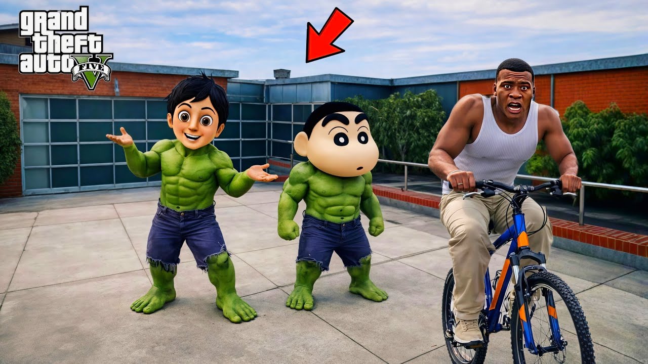GTA 5 : SHIVA & SHINCHAN GOT IT HULK POWER 