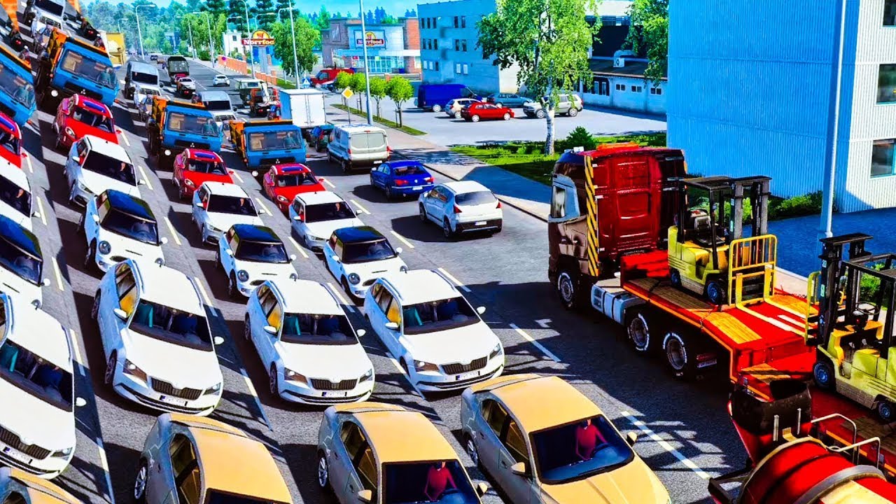 72 MOD na OGROMNY ruch uliczny :O Euro Truck Simulator 2 🤑