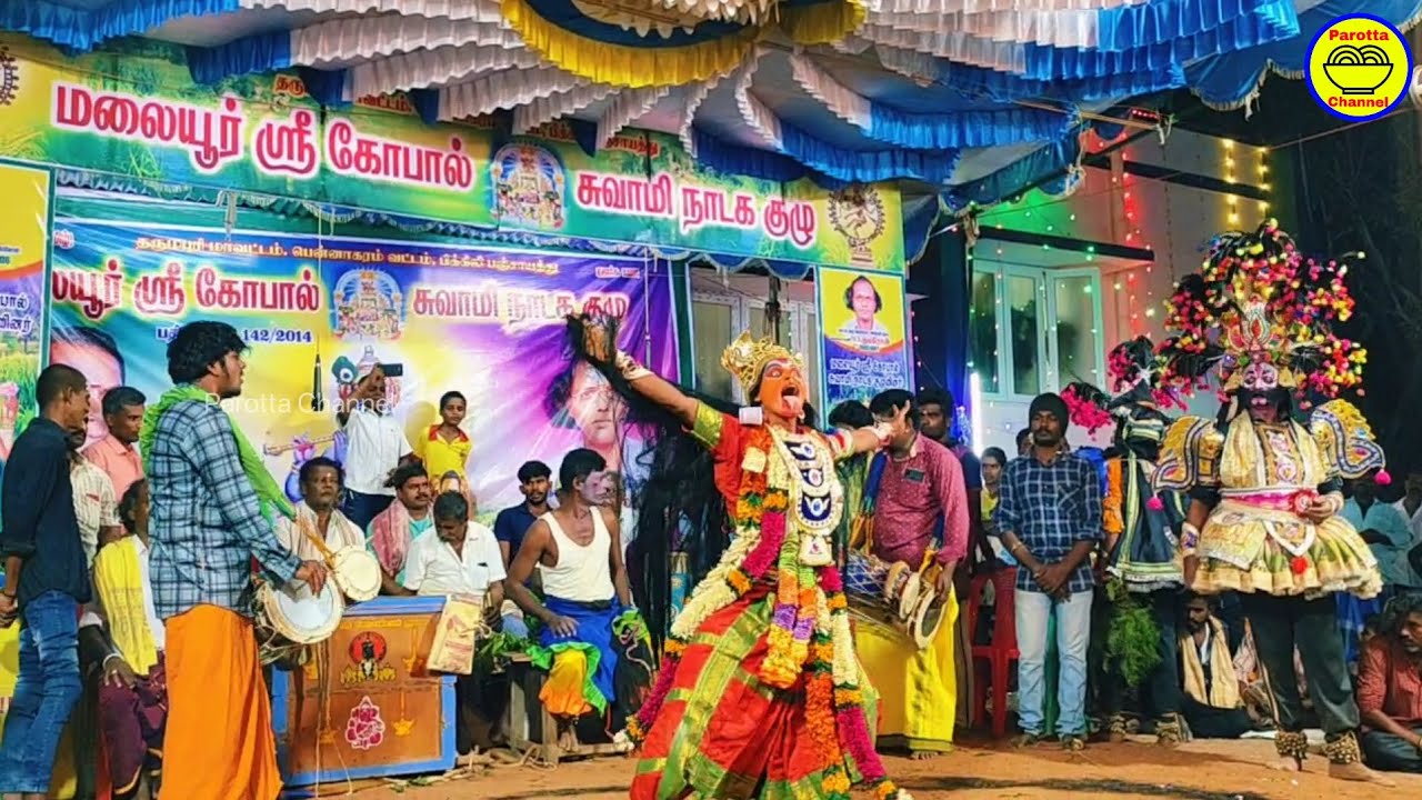 அங்காளம்மன் வேசத்தில் ஆவேச ஆட்டம் | Festival dance | Parotta Channel. 