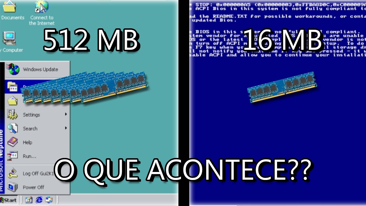 O que acontece se o RAM fica diminuindo no Windows Neptune