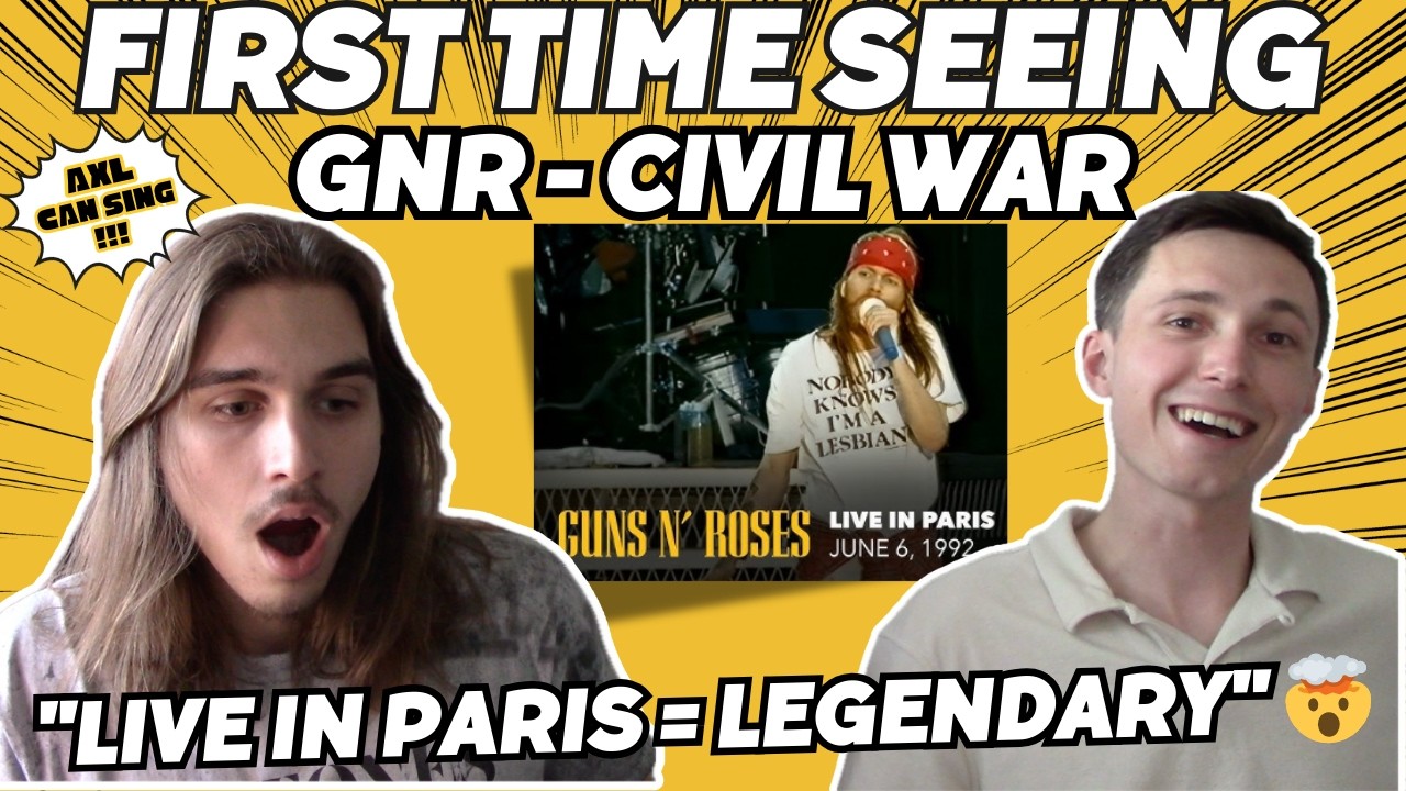 Guns N&rsquo; Roses Civil War reaction (Paris &rsquo;92) PURE EPICNESS 😱 |  #reaction #trending #gnr #firsttime