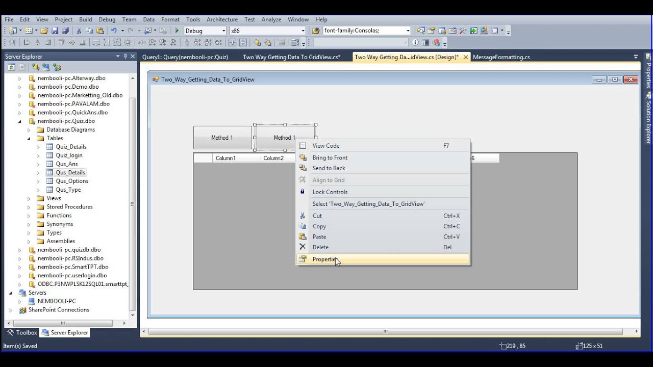 C# Two Way Datagriview getting data from database
