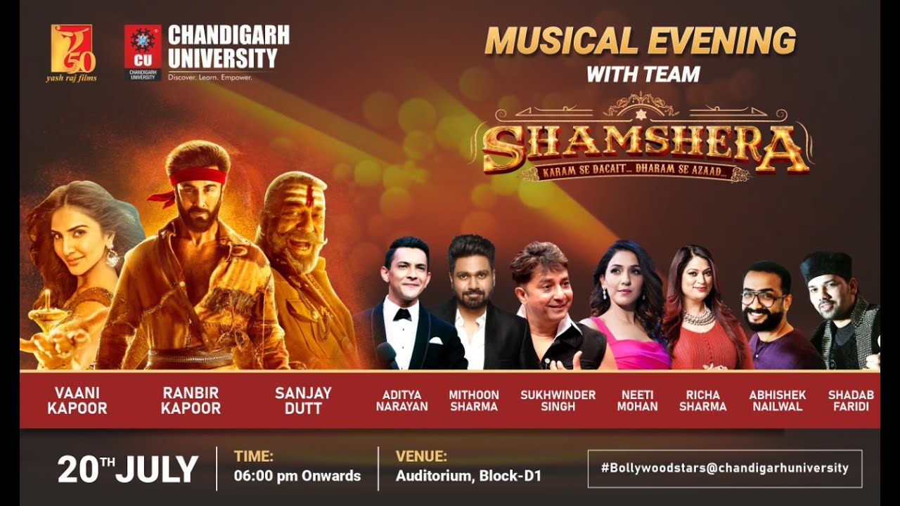 Streaming Live: Join us Live with Team Shamshera at Chandigarh University