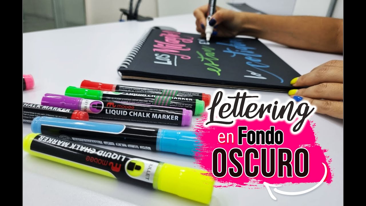 TUTORIAL: Lettering con Tiza Liquida sobre CARTULINA NEGRA ✍️🖍