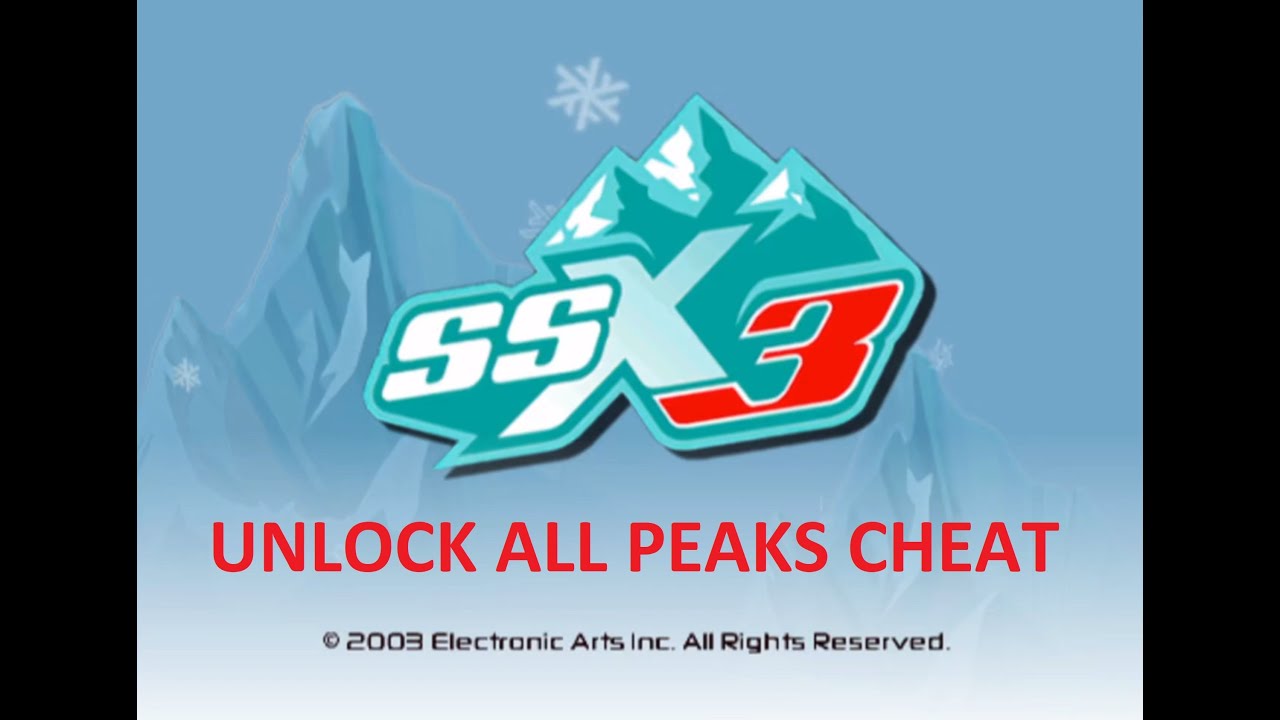 Cheat code for unlock all peaks in SSX 3