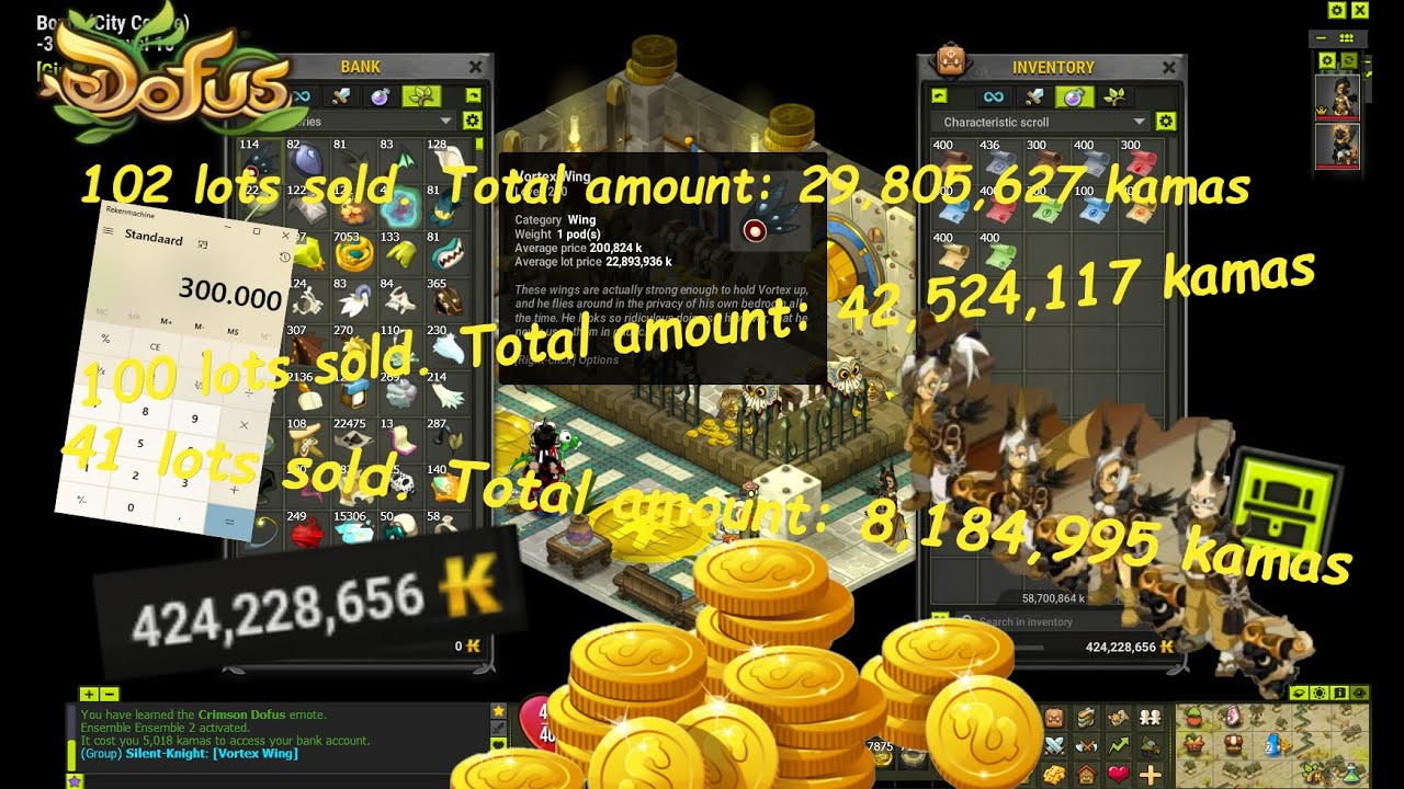 Dofus - 300MK IN 2 WEEKS!!! How To Make QUICK And EASY Kamas - [ Team Rush Kamas V2 ]