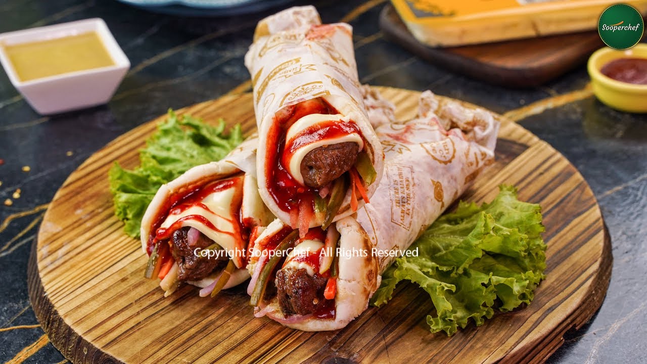 Delicious Mutton Cheese Shawarma Recipe by SooperChef