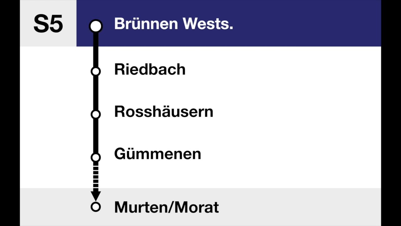 BLS  Ansagen • S5 • Kerzers – Bern Brünnen Westside (Bauarbeiten)