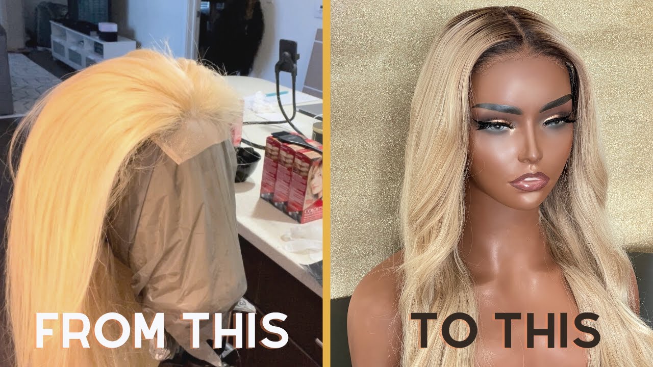 How to Dye Dark Roots on a 613 Wig. Dark Skin Friendly