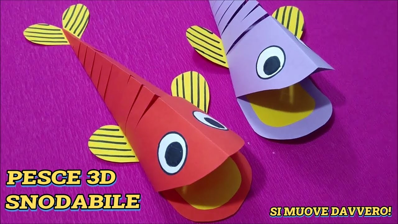Pesce di Carta, Semplice Origami, Gioco di Carta, Divertimento per i Bambini
