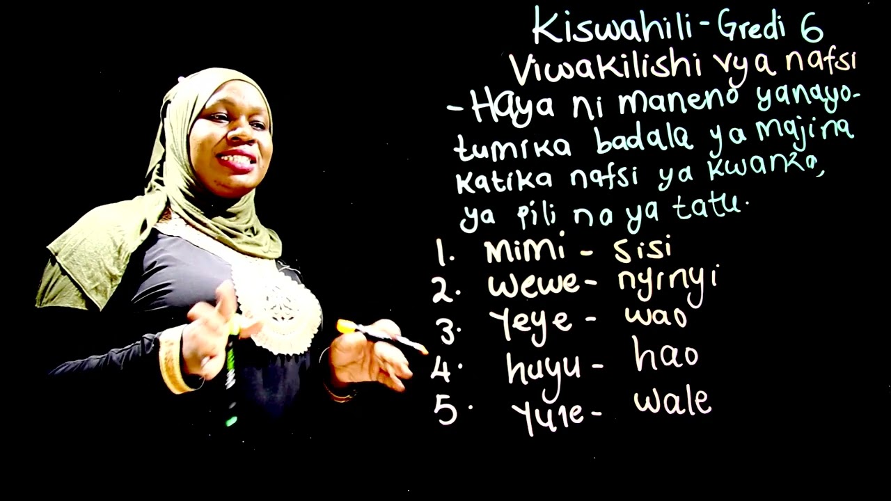 Gredi 6 Kiswahili Mwalimu Rehema   Viwakilishi vya Nafsi