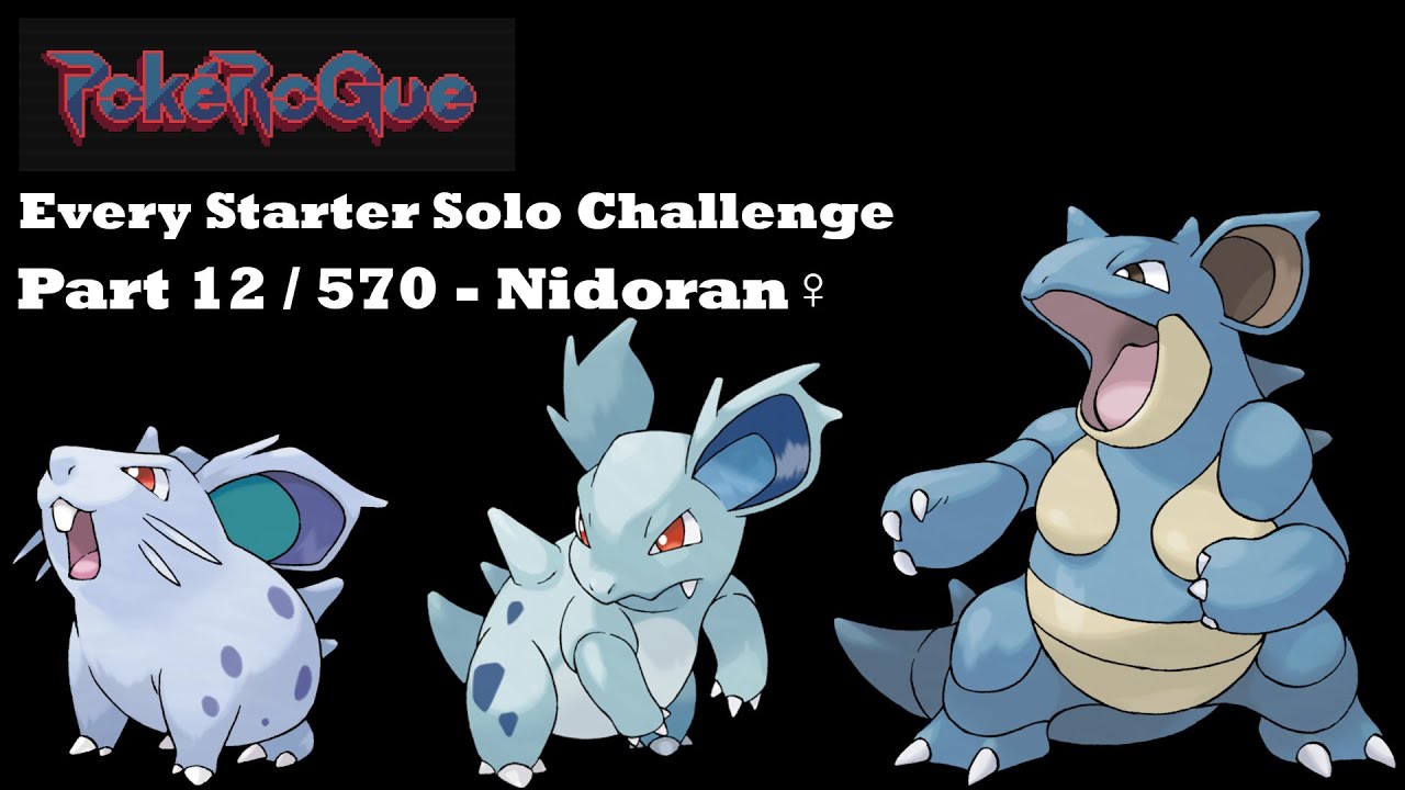 PokeRogue Solo Pokemon Challenge 12/570 - Nidoran ♀ Line