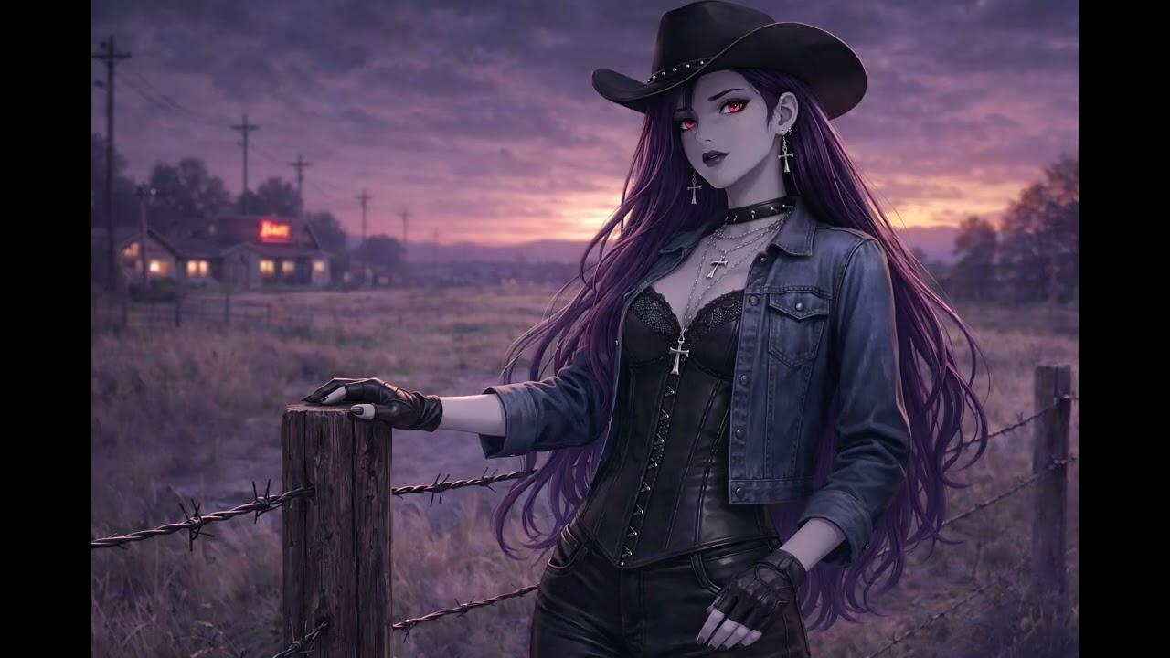 Monica & The Wolves - Black Lace at the Barbed Wire Fence - Gothic Country Western (Suno V5)