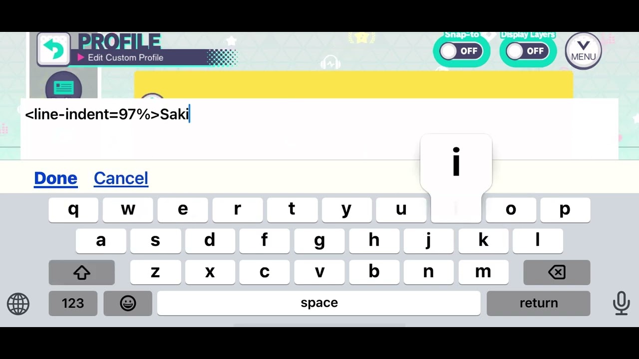 A tutorial ￼on how to make the text in project sekai move and shake (custom profile)￼