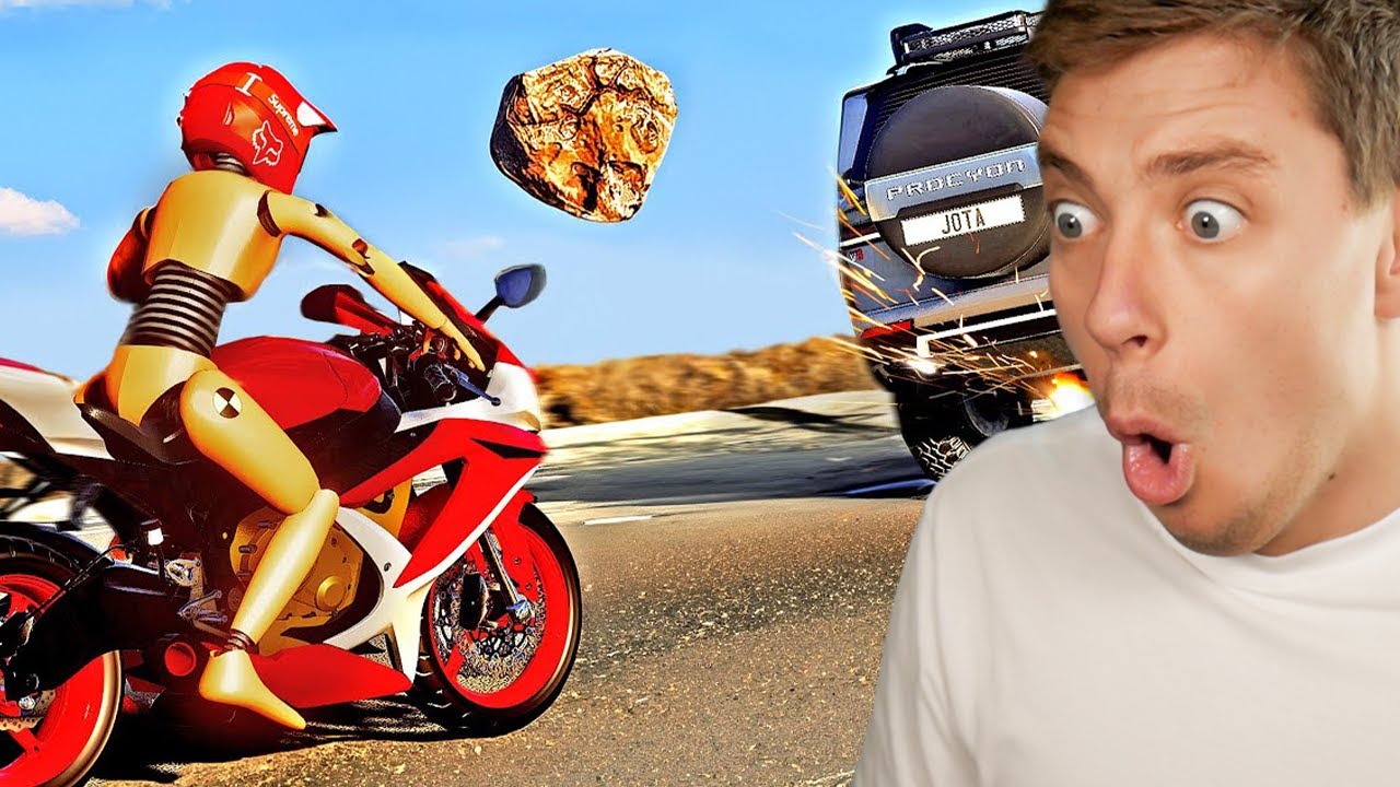 Reacting To INTENSE Motorcycle Crashes BeamNG