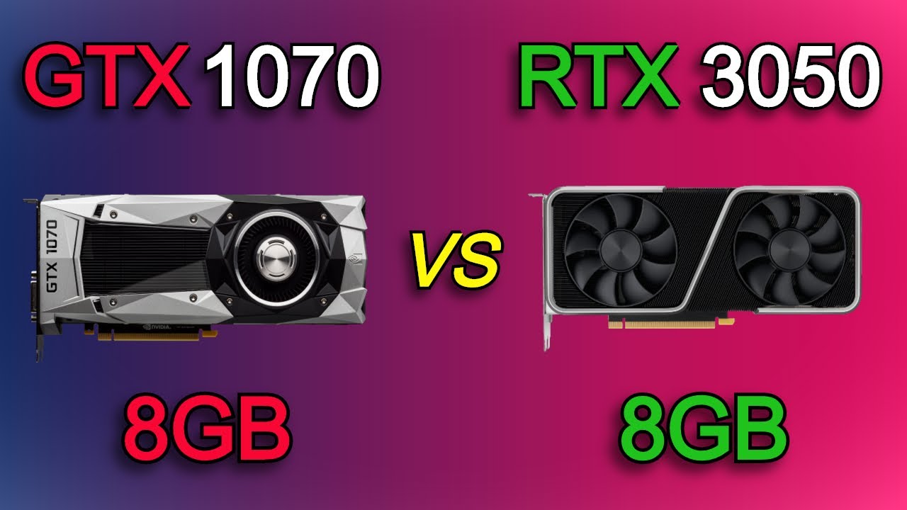 RTX 3050 8GB vs GTX 1070 8GB - i5 12600K - Test in 13 Games 1080p