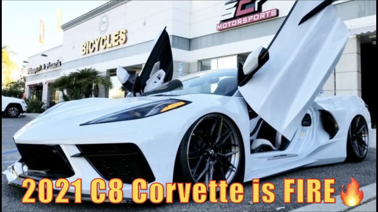 2021 C8 Corvette with Lambo Doors MODDED on Airbag Suspension and MORE!!