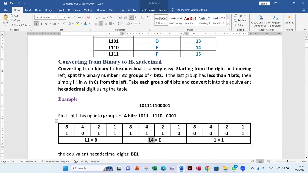 Cambridge Computer Science Chapter 1 Data Representation Part 3 Hexadecimal