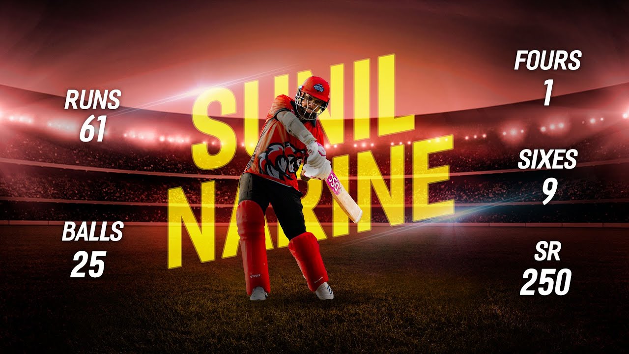 GT20 Canada Season 1 Blistering Innings | Sunil Narine | Montreal Tigers