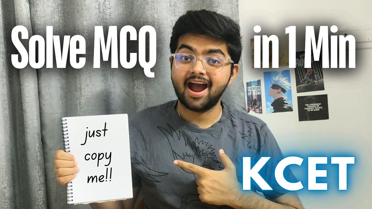Secret strategy to solve MCQs in 1 min KCET 2025