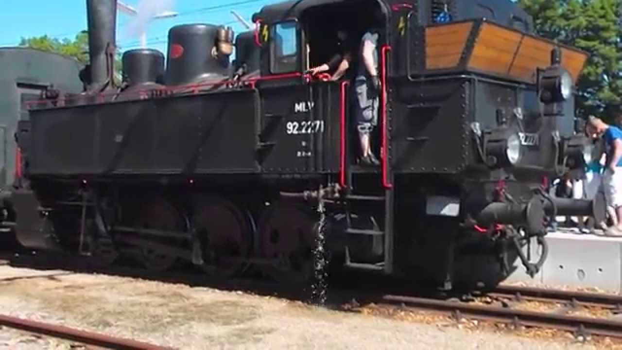 Dampflok der Baureihe 92.2271 des MLV bei einem Verschub im Bahnhof G&ouml;pfritz an der Wild