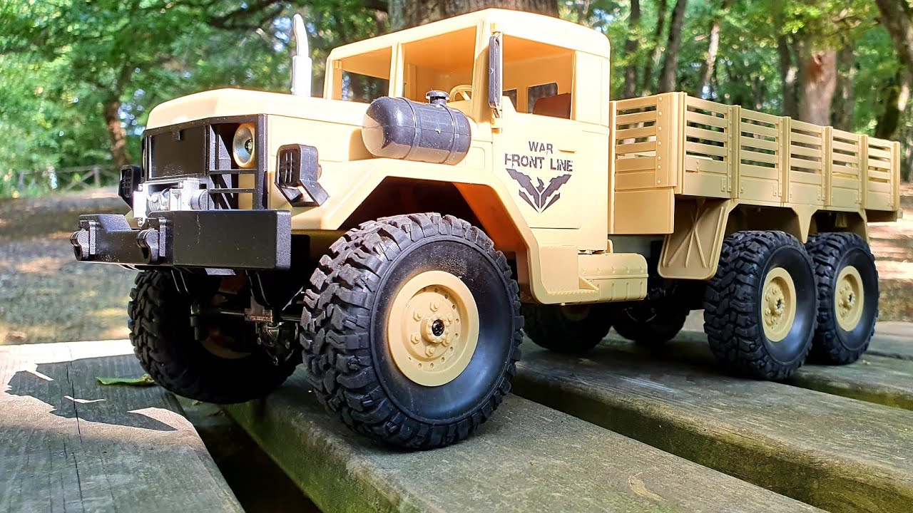 JJRC Q63 Rc Under $50 Military Truck 1/16 6WD Off-Road Transporter Truck RTR Unboxing
