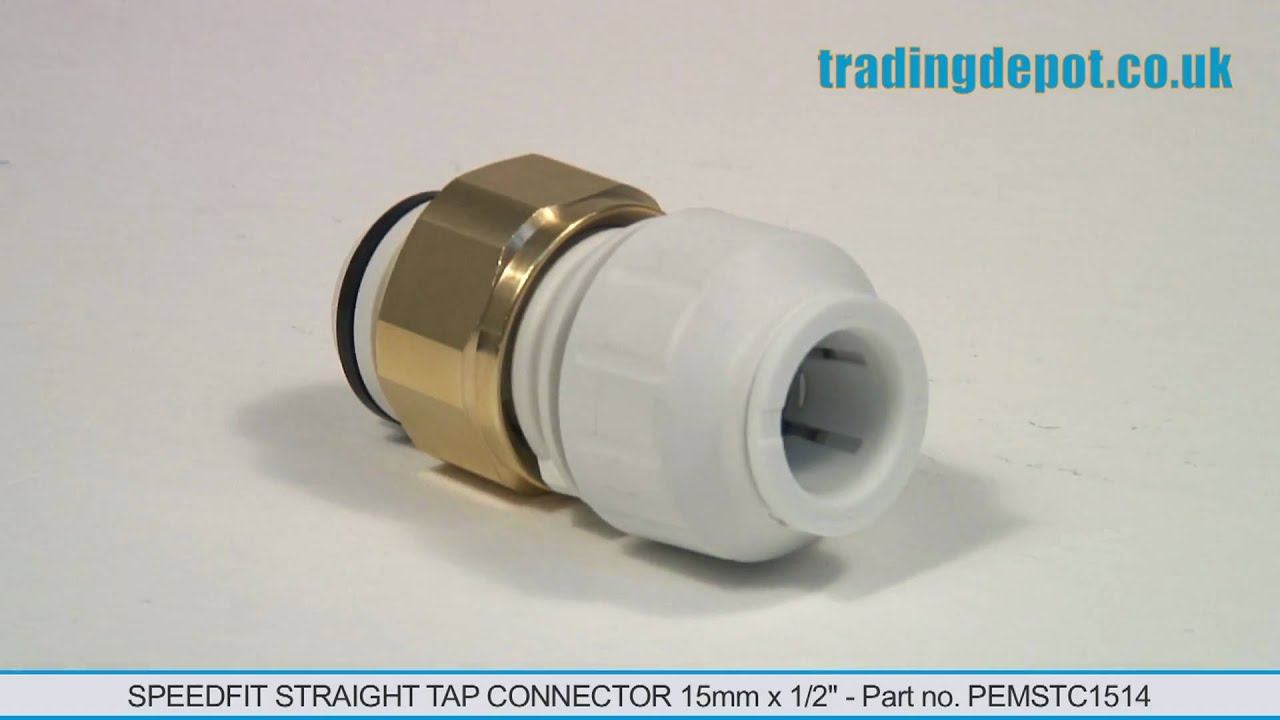 TRADING DEPOT: Speedfit Straight Tap Connector 15mm x 1/2