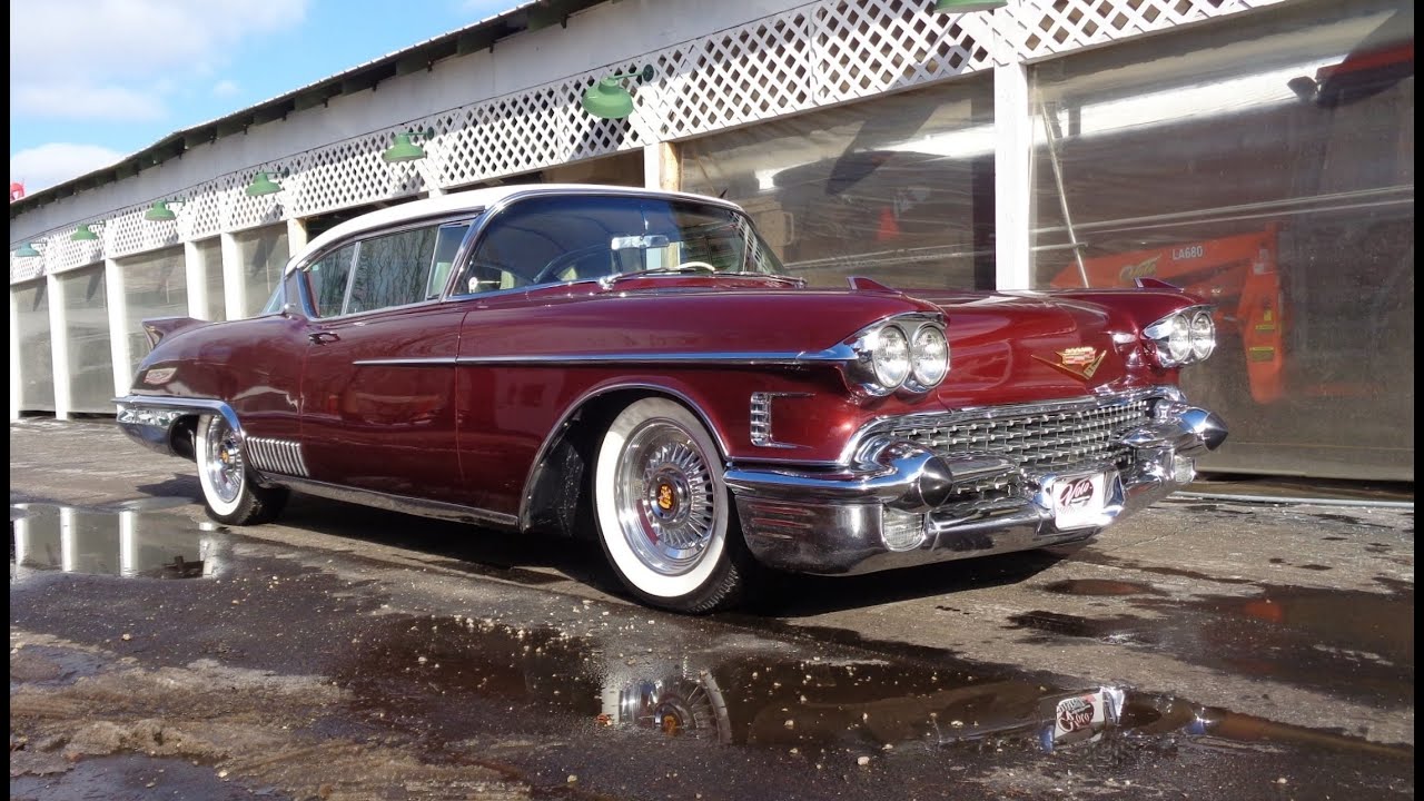 1958 Cadillac Eldorado Seville in Burgundy @ Volo Auto Museum on My Car Story with Lou Costabile