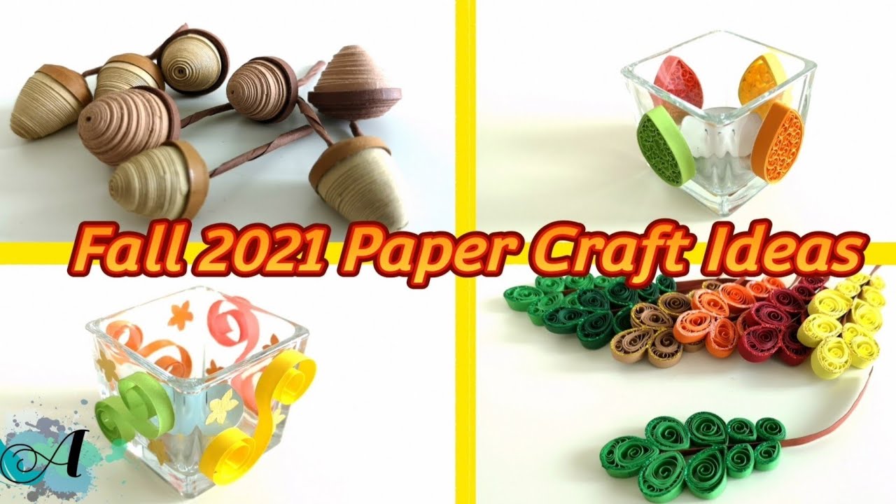 DIY Quilling Ideas for Autumn | Quilling Acorn | Quilling Oak Leaf | Quilling Tealight Decoration