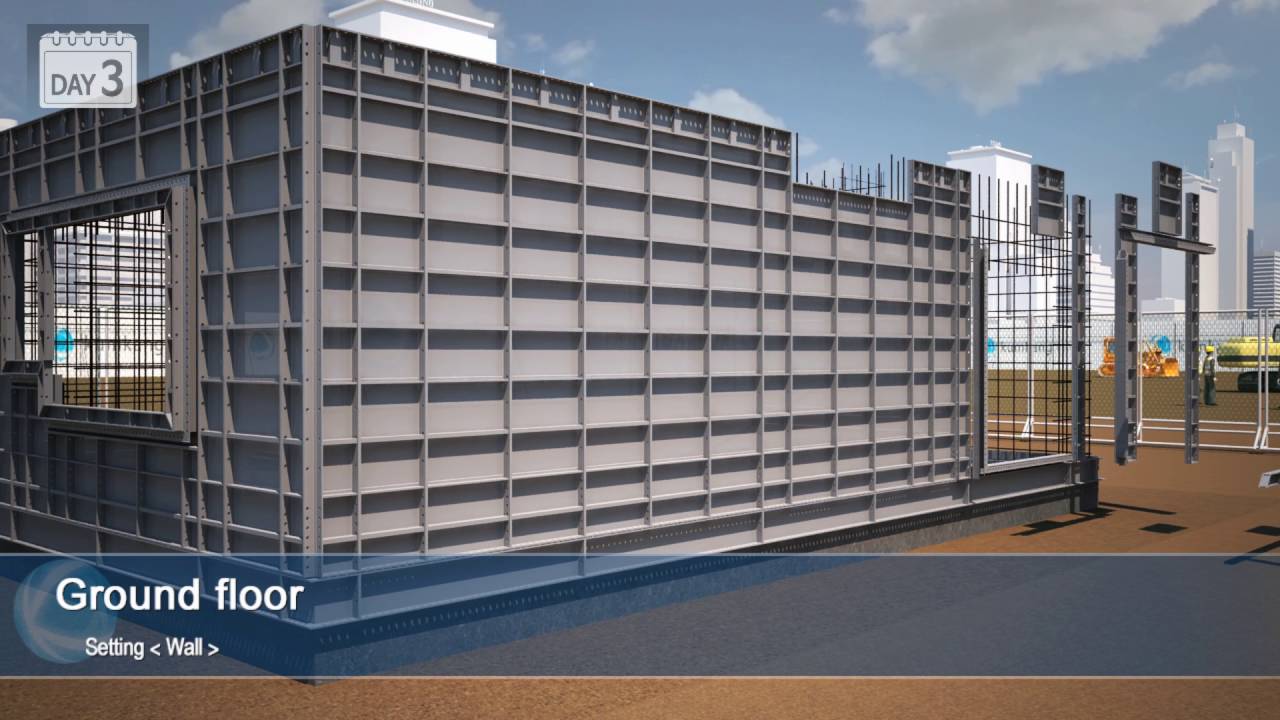 Installation of Kumkang Aluminum Formwork for villa project