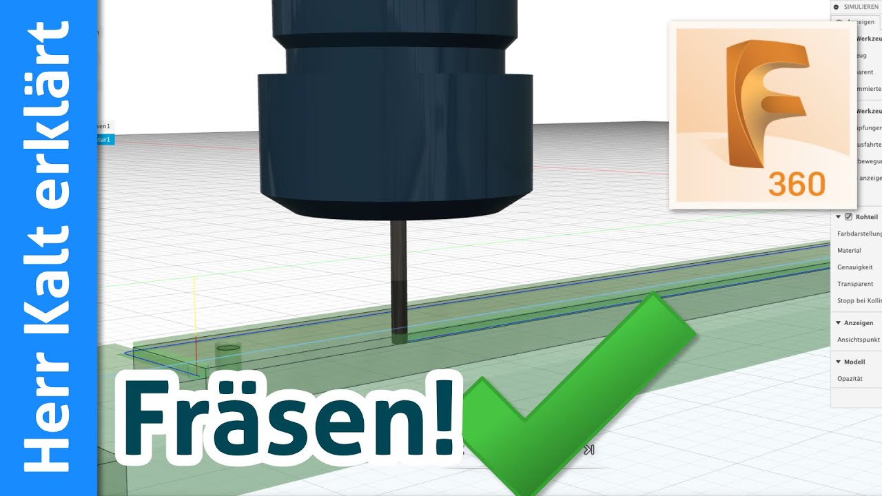 Fusion 360: CNC-Fräsen vorbereiten (Kran 08) – Fusion für Anfänger