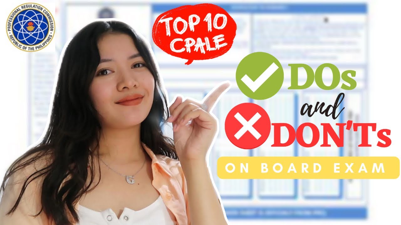 DOs and DON'Ts ON BOARD EXAM • tips to pass the board exam! | Glad Luna