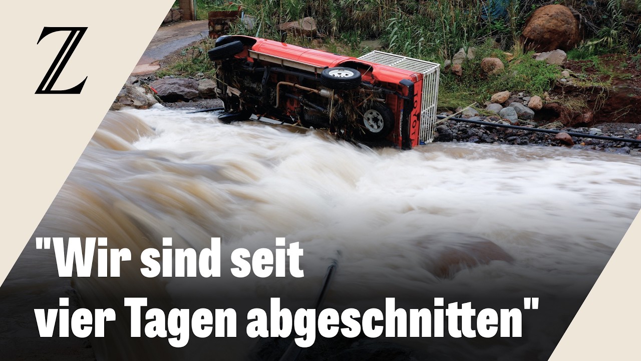 Sturm hinterl&auml;sst Chaos auf Kanaren, Einwohner Gran Canarias teils seit Tagen abgeschnitten