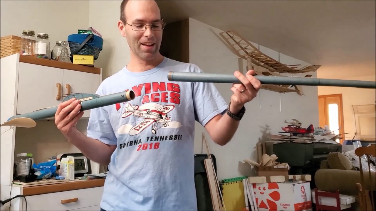 Making a rolled tube balsa fuselage for a Wakefield rubber powered airplane