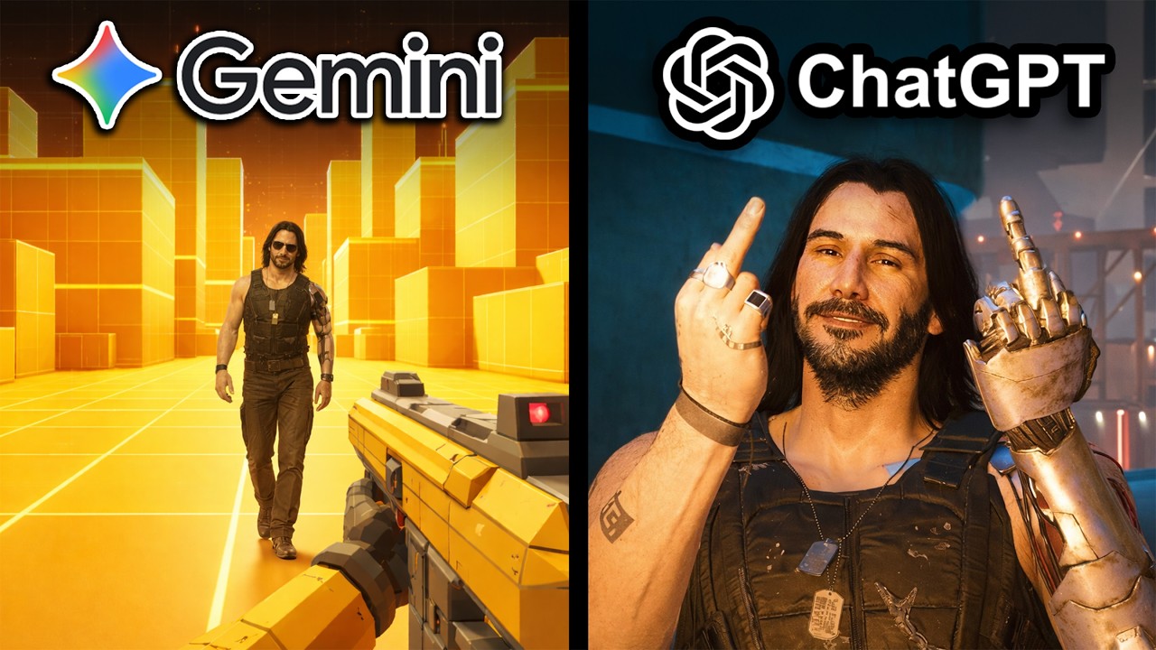 ChatGPT против Gemini: создадим Cyberpunk 2077