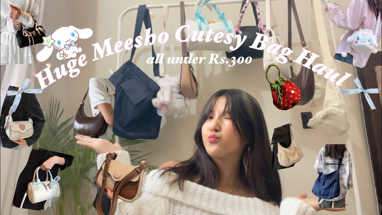 Huge🍓 Meesho Cutesy Bag Haul all under Rs.300 🎀
