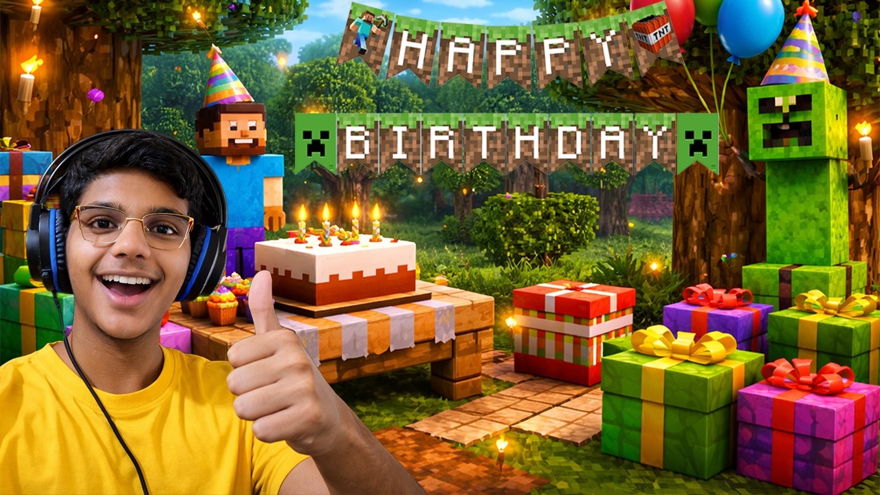 I Celebrated My Little Sister Birthday In Minecraft